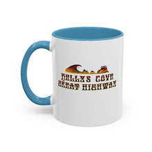 Load image into Gallery viewer, KC 2025 GREAT HIGHWAY Kellys Cove Coffee Mug,Campfire Mugs, Nature Lover Gift, Road Trip Essentials, Personalized Travel Mug, Cozy Cabin Decor