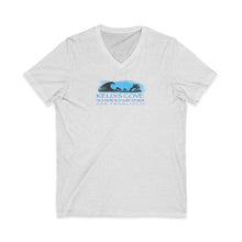 Load image into Gallery viewer, KC 2026 OCEAN BEACH SURF DESIGN Ocean Beach Kelly's Cove V-Neck Tee — Surf Graphic San Francisco T-Shirt