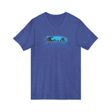 Load image into Gallery viewer, KC 2026 OCEAN BEACH SURF DESIGN Ocean Beach Kelly's Cove V-Neck Tee — Surf Graphic San Francisco T-Shirt