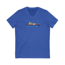 Load image into Gallery viewer, KC 2007 SURFER GIRLS RULE Unisex Jersey Short Sleeve V-Neck Tee