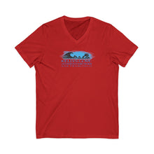 Load image into Gallery viewer, KC 2026 OCEAN BEACH SURF DESIGN Ocean Beach Kelly's Cove V-Neck Tee — Surf Graphic San Francisco T-Shirt