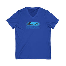 Load image into Gallery viewer, KC 2026 OCEAN BEACH SURF DESIGN Ocean Beach Kelly's Cove V-Neck Tee — Surf Graphic San Francisco T-Shirt