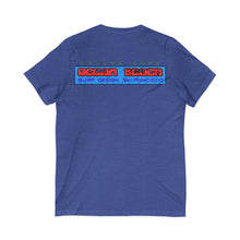 Load image into Gallery viewer, KC 2026 OCEAN BEACH SURF DESIGN Ocean Beach Kelly's Cove V-Neck Tee — Surf Graphic San Francisco T-Shirt