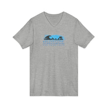 Load image into Gallery viewer, KC 2026 OCEAN BEACH SURF DESIGN Ocean Beach Kelly's Cove V-Neck Tee — Surf Graphic San Francisco T-Shirt
