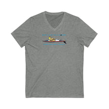 Load image into Gallery viewer, KC 2007 SURFER GIRLS RULE Unisex Jersey Short Sleeve V-Neck Tee
