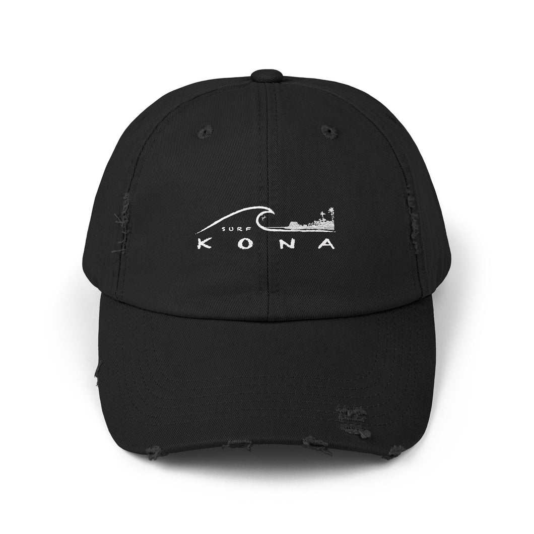 KONA Unisex Distressed Cap