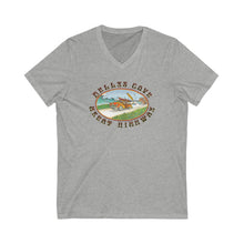 Load image into Gallery viewer, KC 2025 GREAT HIGHWAY FRONT ONLY V-NECK. Casual Summer Shirt, Retro Graphic V-Neck, Great for Road Trips, Gift for Travelers, Relaxed Fit Tee
