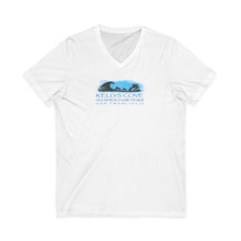 Load image into Gallery viewer, KC 2026 OCEAN BEACH SURF DESIGN Ocean Beach Kelly's Cove V-Neck Tee — Surf Graphic San Francisco T-Shirt
