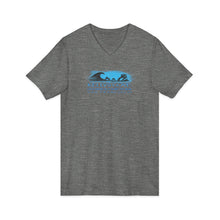 Load image into Gallery viewer, KC 2026 OCEAN BEACH SURF DESIGN Ocean Beach Kelly's Cove V-Neck Tee — Surf Graphic San Francisco T-Shirt
