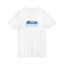 Load image into Gallery viewer, KC 2026 OCEAN BEACH SURF DESIGN Ocean Beach Kelly's Cove V-Neck Tee — Surf Graphic San Francisco T-Shirt
