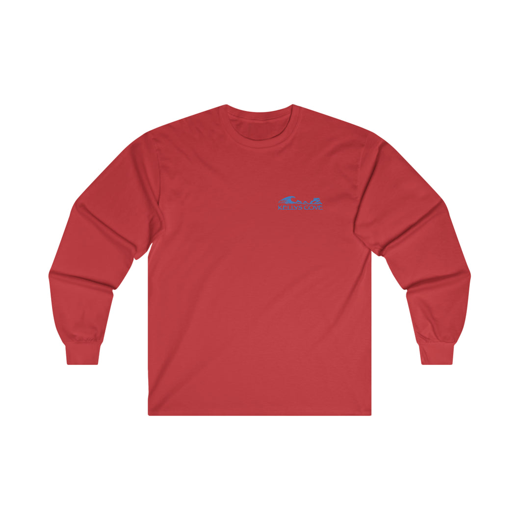 g1.2021 Kellys Cove Bill Hickey Cotton Long Sleeve Tee. Design on front and back.