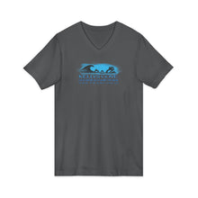 Load image into Gallery viewer, KC 2026 OCEAN BEACH SURF DESIGN Ocean Beach Kelly's Cove V-Neck Tee — Surf Graphic San Francisco T-Shirt
