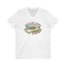 Load image into Gallery viewer, KC 2025 GREAT HIGHWAY FRONT ONLY V-NECK. Casual Summer Shirt, Retro Graphic V-Neck, Great for Road Trips, Gift for Travelers, Relaxed Fit Tee
