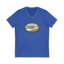 Load image into Gallery viewer, KC 2025 GREAT HIGHWAY FRONT ONLY V-NECK. Casual Summer Shirt, Retro Graphic V-Neck, Great for Road Trips, Gift for Travelers, Relaxed Fit Tee
