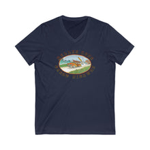 Load image into Gallery viewer, KC 2025 GREAT HIGHWAY FRONT ONLY V-NECK. Casual Summer Shirt, Retro Graphic V-Neck, Great for Road Trips, Gift for Travelers, Relaxed Fit Tee

