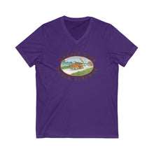 Load image into Gallery viewer, KC 2025 GREAT HIGHWAY FRONT ONLY V-NECK. Casual Summer Shirt, Retro Graphic V-Neck, Great for Road Trips, Gift for Travelers, Relaxed Fit Tee
