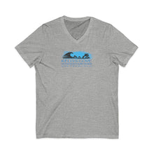 Load image into Gallery viewer, KC 2026 OCEAN BEACH SURF DESIGN Ocean Beach Kelly's Cove V-Neck Tee — Surf Graphic San Francisco T-Shirt
