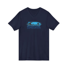 Load image into Gallery viewer, KC 2026 OCEAN BEACH SURF DESIGN Ocean Beach Kelly's Cove V-Neck Tee — Surf Graphic San Francisco T-Shirt
