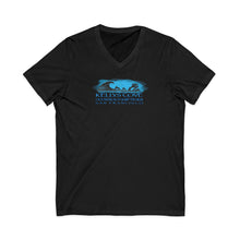 Load image into Gallery viewer, KC 2026 OCEAN BEACH SURF DESIGN Ocean Beach Kelly's Cove V-Neck Tee — Surf Graphic San Francisco T-Shirt
