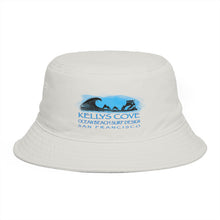 Load image into Gallery viewer, KC 2026 OCEAN BEACH SURF DESIGN Kelly's Cove Bucket Hat — Vintage Coastal Surf Logo
