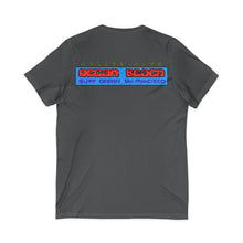 Load image into Gallery viewer, KC 2026 OCEAN BEACH SURF DESIGN Ocean Beach Kelly's Cove V-Neck Tee — Surf Graphic San Francisco T-Shirt
