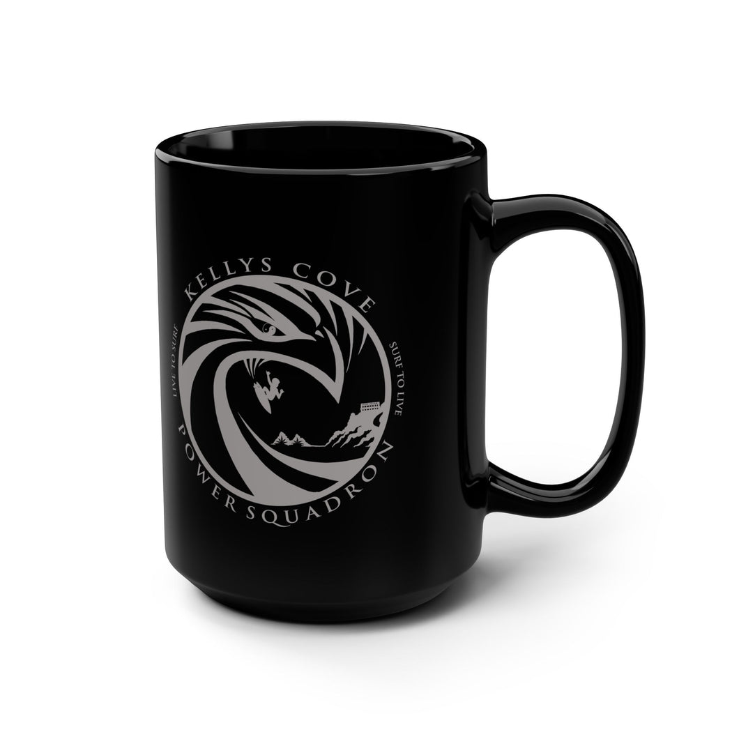 KC 2015 POWER SQUADRON Black Mug, 15oz